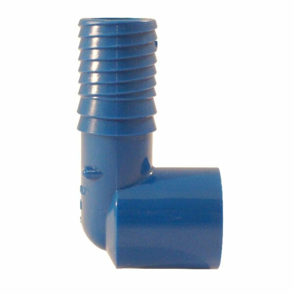 Swivel 0.5 in. Insert x 0.5 in. Dia. Insert Polypropylene Elbow, Blue SW1676067